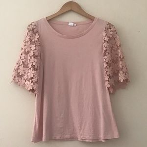 Gap Embroidered Sleeve Top